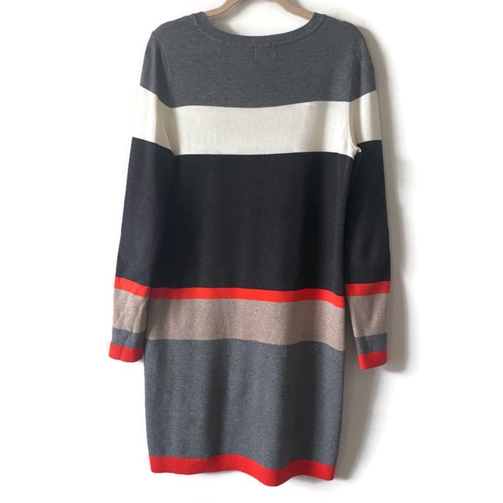 Eliza J Color Block Crew Neck Sweater Dress size M